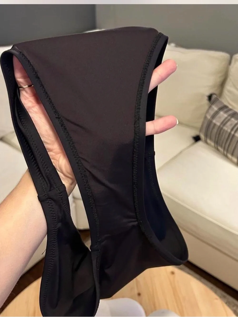 SKIMS Black 3-Piece Bikini Set with Crop Top NWOT